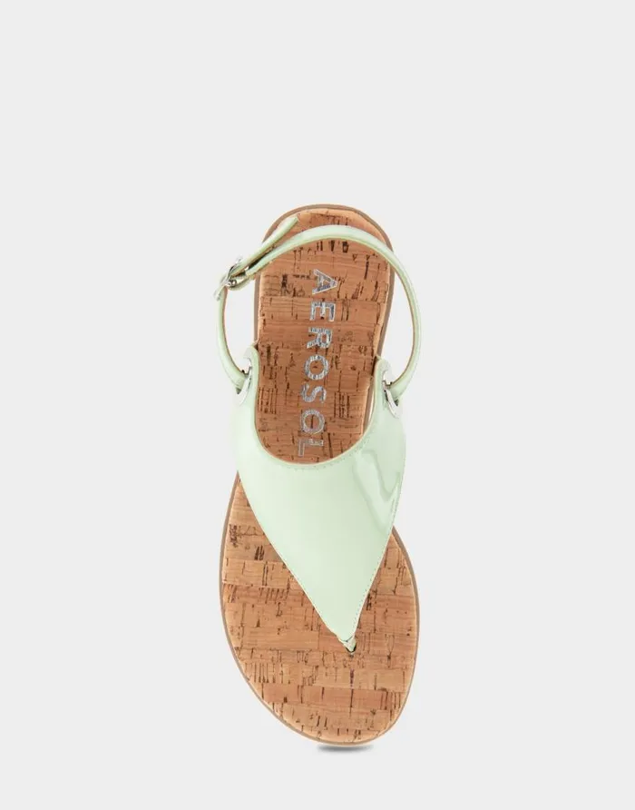 Aerosoles Comfortable Women039s Back Strap Thong Sandal In Gleam Patent Faux Leather Faux Suede Gleam Patent Faux Leather Women Flats