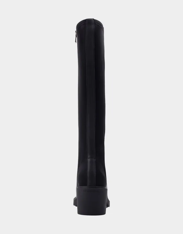 Aerosoles Comfortable Women039s Block Heel Tall Shaft Boot In Black Genuine Leather Black Genuine Leather Women Tall Boots