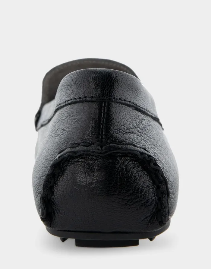 Aerosoles Comfortable Women039s Driver In Black Leather Black Leather Women Clogs and Mules