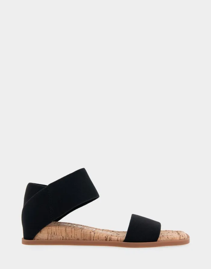 Aerosoles Comfortable Women039s Elastic Banded Mini Wedge Sandal In Black Combo Elastic Fabric Black Combo Women Wide Width Sandals Aerosoles Comfortable Women039s Elastic Banded Mini Wedge Sandal In Black Combo Elastic Fabric Black Combo Women Wide Width Sandals