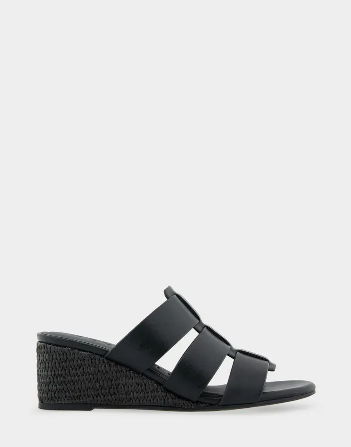 Aerosoles Comfortable Women039s Fisherman Mid Wedge Slide In Black Faux Leather Black Faux Leather Women Dress Aerosoles Comfortable Women039s Fisherman Mid Wedge Slide In Black Faux Leather Black Faux Leather Women Dress