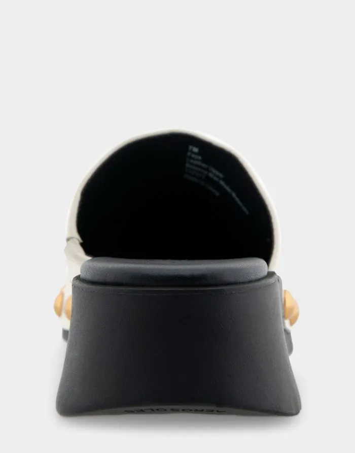Aerosoles Comfortable Women039s Grommet Detail Clog In Eggnog Leather Eggnog Leather Women Clogs and Mules