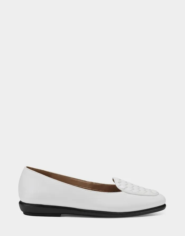 Aerosoles Comfortable Women039s Loafer In White Faux Leather White Faux Leather Women Ballet Aerosoles Comfortable Women039s Loafer In White Faux Leather White Faux Leather Women Ballet
