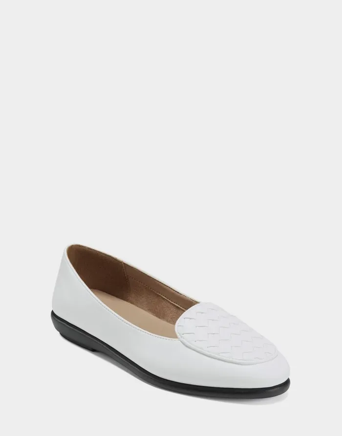 Aerosoles Comfortable Women039s Loafer In White Faux Leather White Faux Leather Women Ballet Aerosoles Comfortable Women039s Loafer In White Faux Leather White Faux Leather Women Ballet