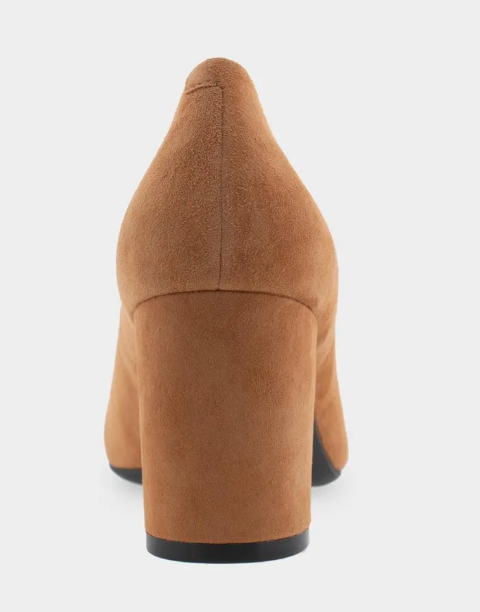 Aerosoles Comfortable Women039s Mid Heel Pump In Tan Genuine Suede Tan Genuine Suede Women Pumps