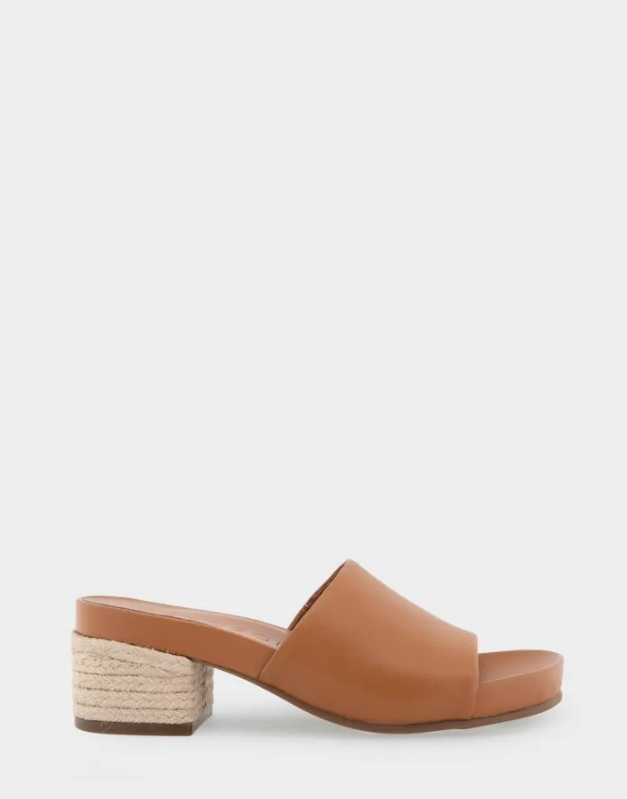 Aerosoles Comfortable Women039s Molded Footbed Low Block Heel Slide In Tan Leather Tan Leather Women Clogs and Mules Aerosoles Comfortable Women039s Molded Footbed Low Block Heel Slide In Tan Leather Tan Leather Women Clogs and Mules