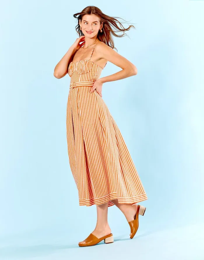 Aerosoles Comfortable Women039s Molded Footbed Low Block Heel Slide In Tan Leather Tan Leather Women Clogs and Mules