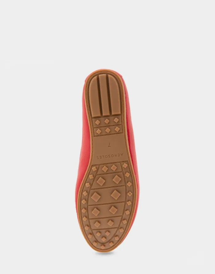 Aerosoles Comfortable Women039s Ornamented Loafer In Racing Red Faux Leather Racing Red Faux Leather Women Clogs and Mules