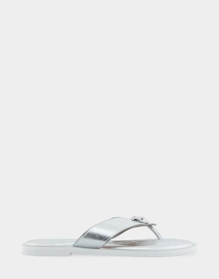 Aerosoles Comfortable Women039s Ornamented Thong Sandal In Silver Faux Leather Silver Faux Leather Women Clogs and Mules Aerosoles Comfortable Women039s Ornamented Thong Sandal In Silver Faux Leather Silver Faux Leather Women Clogs and Mules
