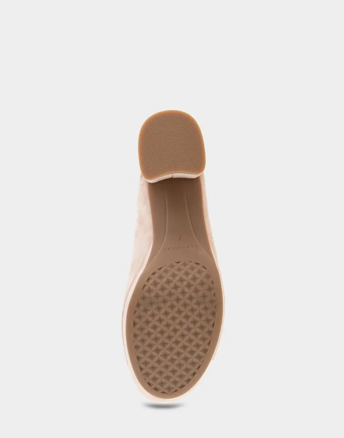 Aerosoles Comfortable Women039s Peep Toe Platform Sandal In Cipria Suede Cipria Suede Women Wide Width Sandals