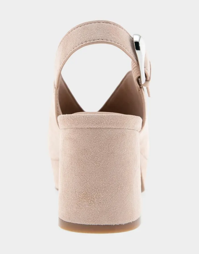 Aerosoles Comfortable Women039s Peep Toe Platform Sandal In Cipria Suede Cipria Suede Women Wide Width Sandals