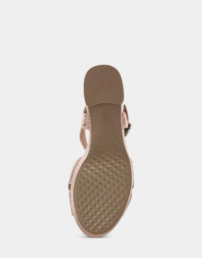 Aerosoles Comfortable Women039s Platform Sandal In Rose Gold Genuine Leather Rose Gold Leather Women Platforms
