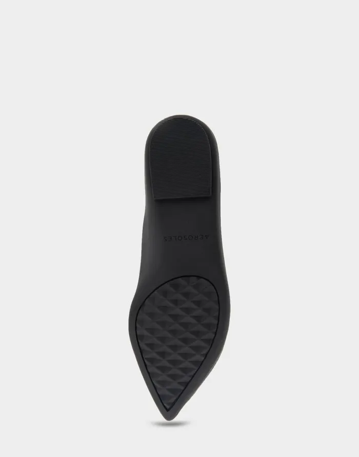 Aerosoles Comfortable Women039s Point Toe Flat In Black Genuine Suede Black Genuine Suede Women Dress