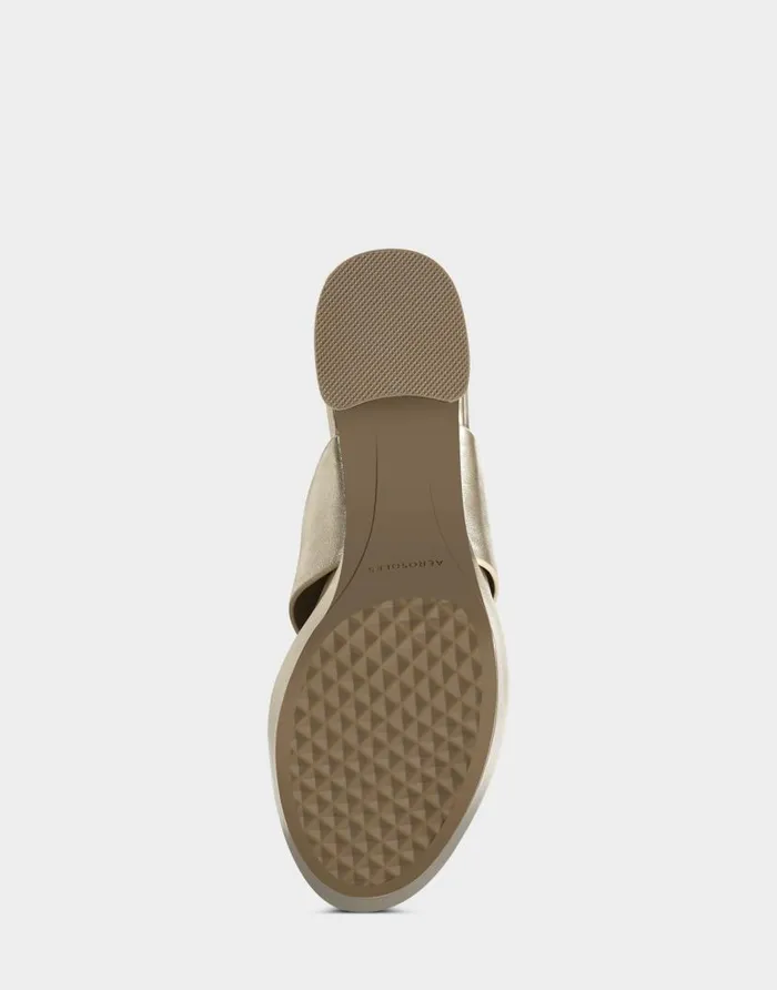 Aerosoles Comfortable Women039s Sandal In Gold Genuine Leather Gold Metallic Leather Women Dress