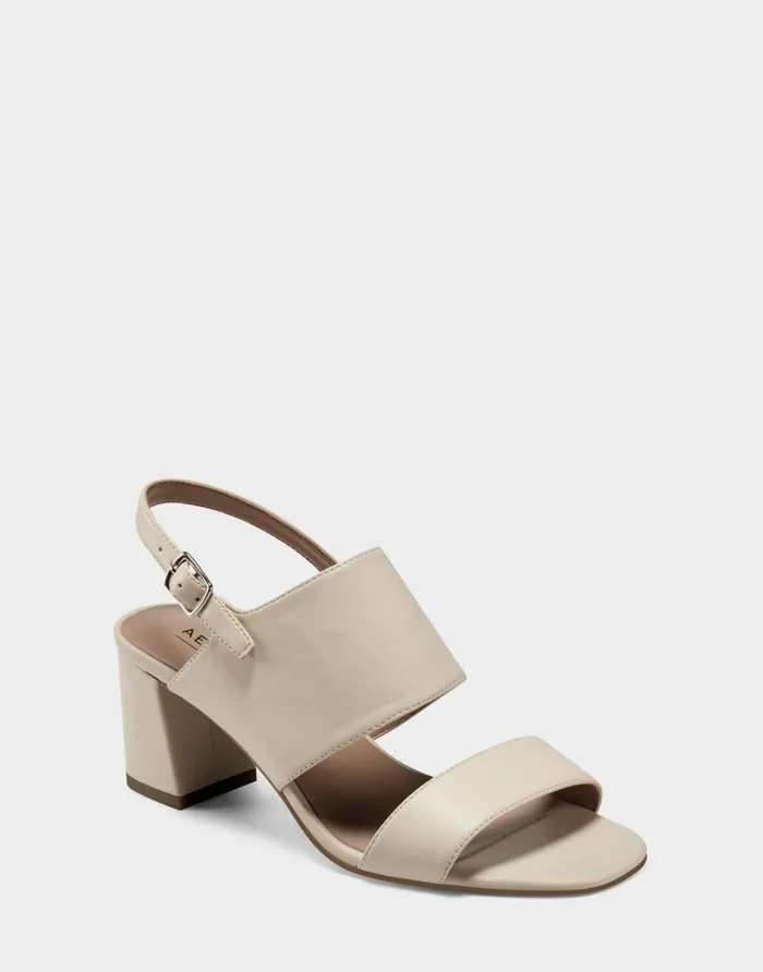 Aerosoles Comfortable Women039s Sandal In Off White Faux Leather Off White Faux Leather Women Clogs and Mules
