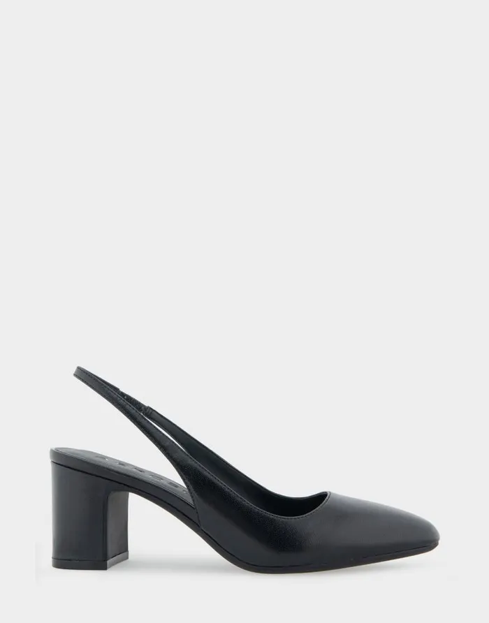 Aerosoles Comfortable Women039s Slingback Midheel Pump In Black Leather Black Leather Women Pumps Aerosoles Comfortable Women039s Slingback Midheel Pump In Black Leather Black Leather Women Pumps