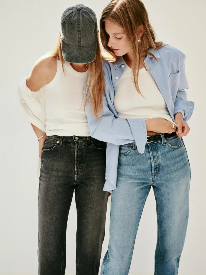 Alex Mill Denim Women Carla High Rise Straight Jean Vintage Light Wash