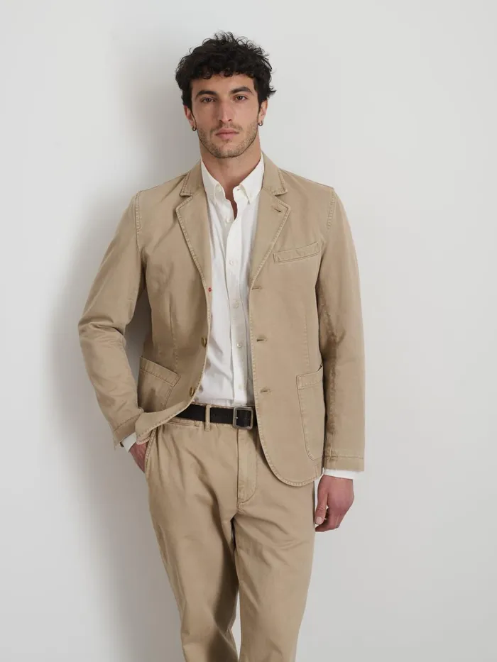 Alex Mill Jackets Coats Men Mill Blazer In Vintage Wash Chino Faded Khaki