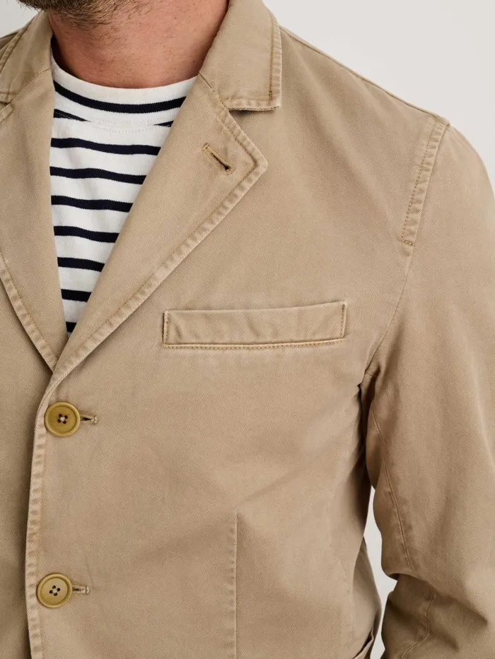 Alex Mill Jackets Coats Men Mill Blazer In Vintage Wash Chino Faded Khaki