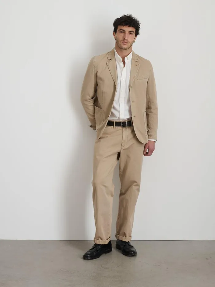 Alex Mill Jackets Coats Men Mill Blazer In Vintage Wash Chino Faded Khaki