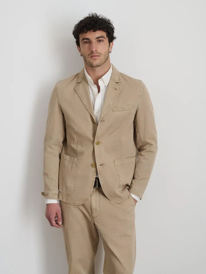 Alex Mill Jackets Coats Men Mill Blazer In Vintage Wash Chino Faded Khaki