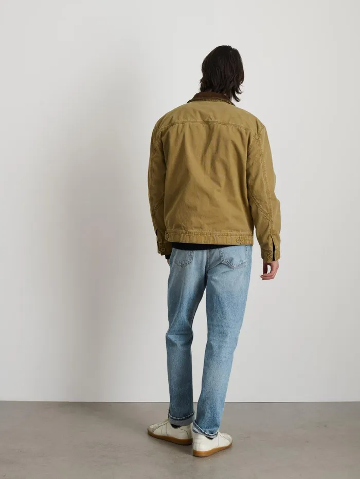 Alex Mill Jackets Coats Men Miller Zip Jacket In Canvas Khaki