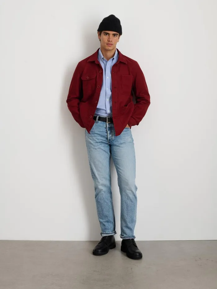 Alex Mill Jackets Coats Men Work Jacket In Chamois Firebrick
