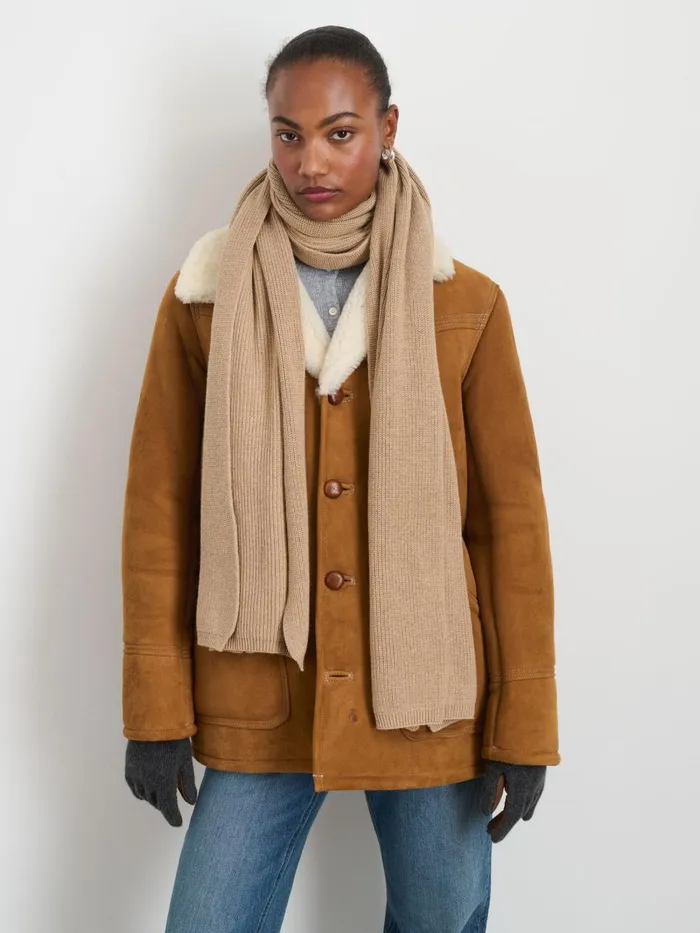 Alex Mill Men Blanket Scarf In Cotton Cashmere Alex Mill Men Blanket Scarf In Cotton Cashmere