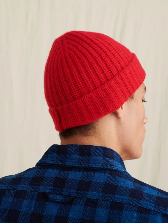 Alex Mill Men Cashmere Beanie Red