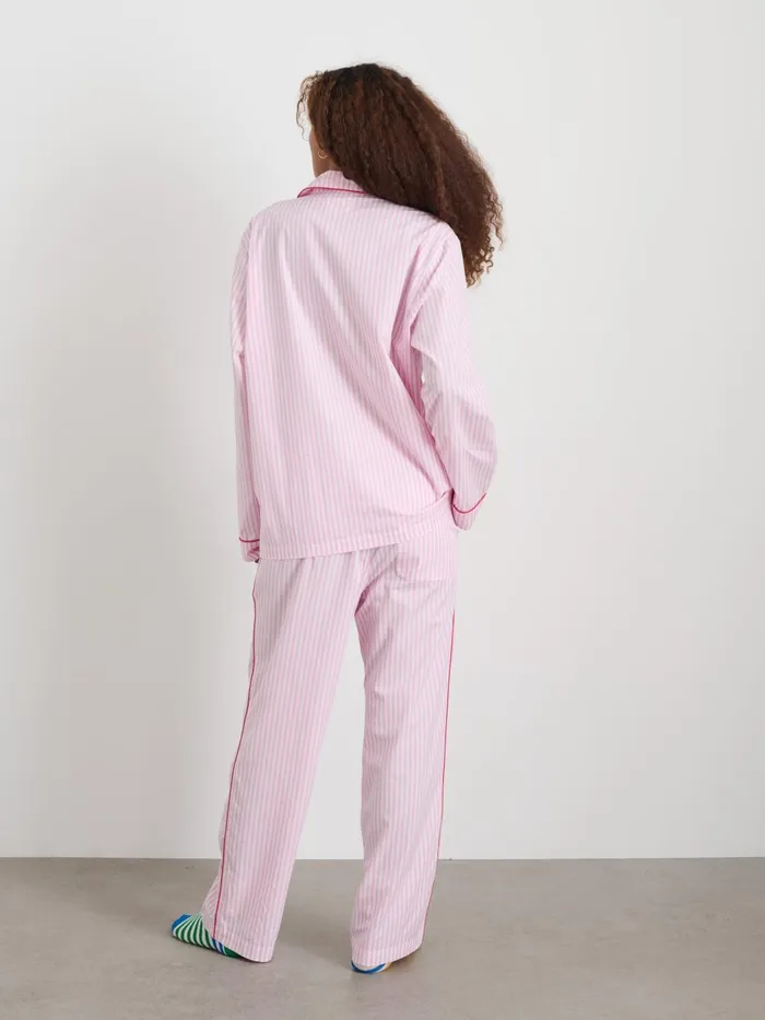 Alex Mill Pajamas Slippers Men P039jimmies Sleep Shirt In Stripe Pink Stripe