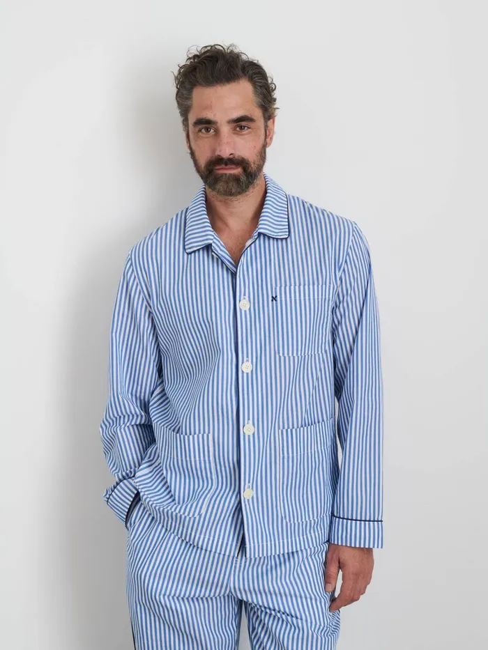 Alex Mill Pajamas Slippers Women P039jimmies Sleep Shirt In Stripe Blue Stripe