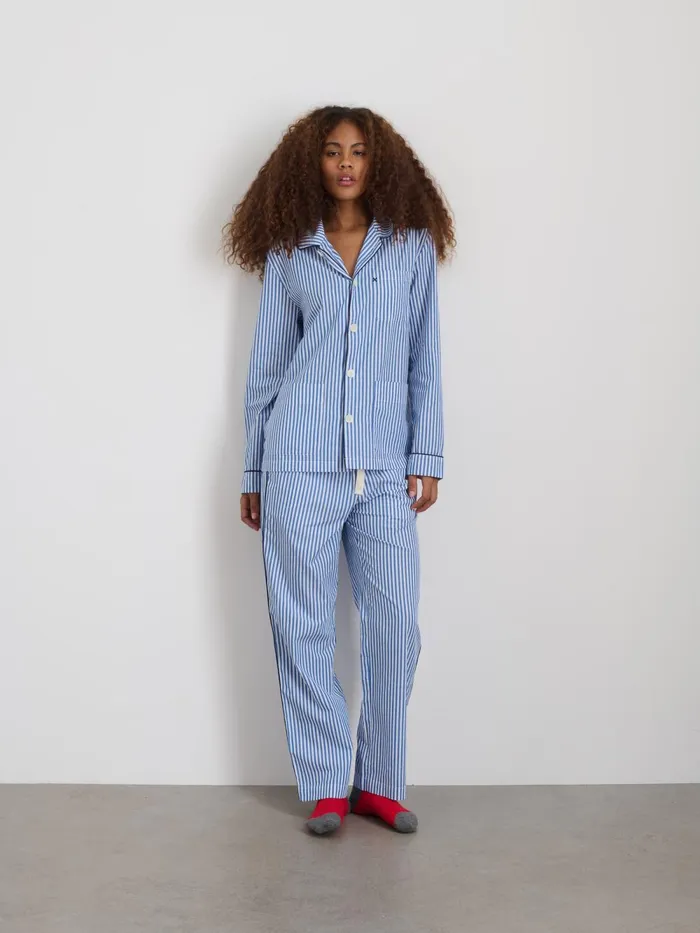 Alex Mill Pajamas Slippers Women P039jimmies Sleep Shirt In Stripe Blue Stripe
