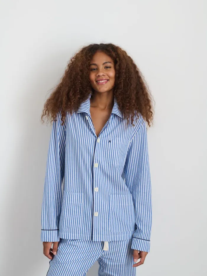 Alex Mill Pajamas Slippers Women P039jimmies Sleep Shirt In Stripe Blue Stripe
