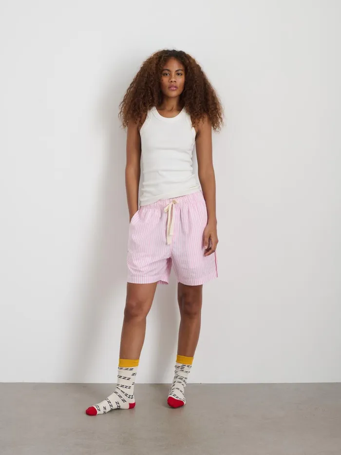 Alex Mill Pajamas Slippers Women P039jimmies Sleep Short In Stripe Pink Stripe