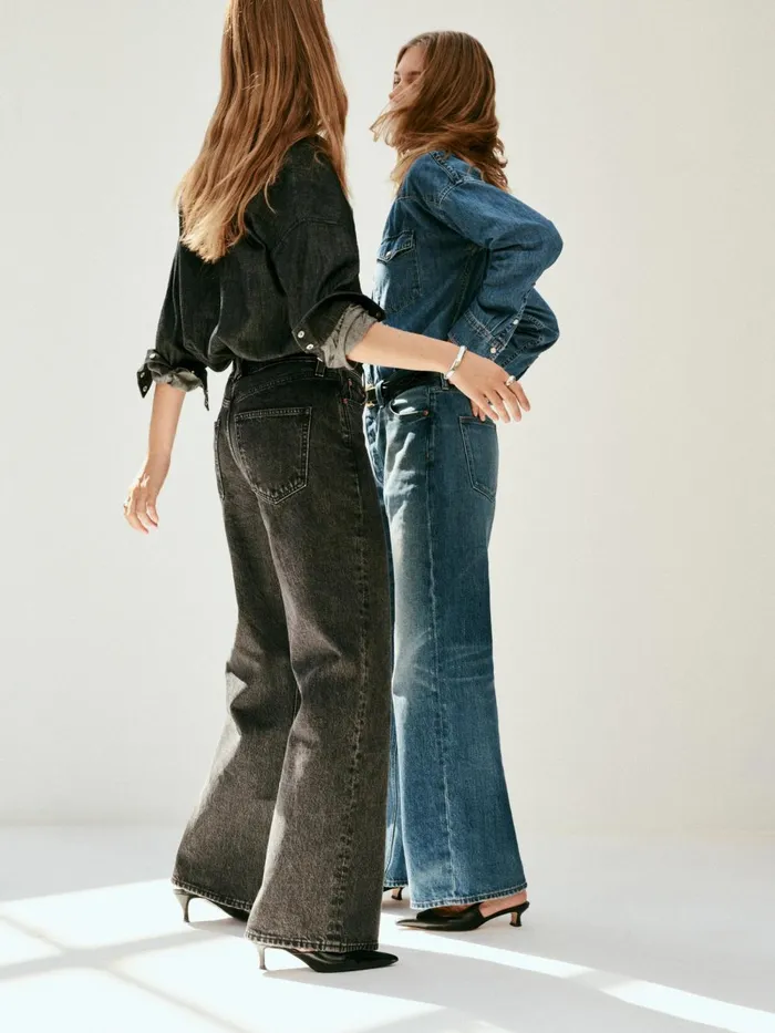 Alex Mill Pants Women Alek Relaxed Wide Leg Jean Paris Medium Wash