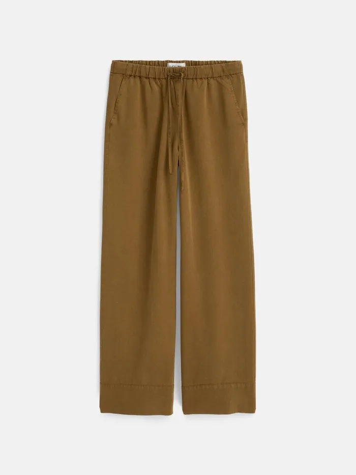Alex Mill Pants Women Riley Pant In Drapey Twill Khaki Brown