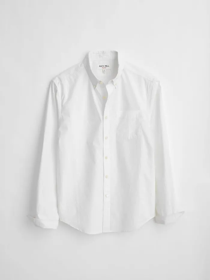 Alex Mill Shirts Men Mill Shirt In Cotton Poplin White