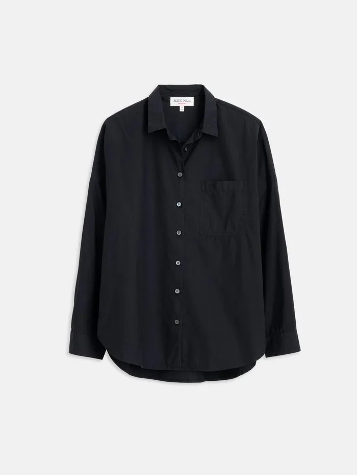 Alex Mill Shirts Tops Women Jo Shirt In Cotton Poplin Rich Black