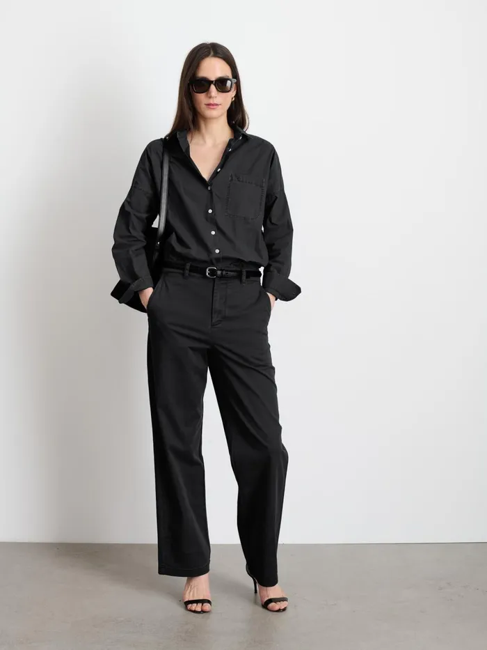 Alex Mill Shirts Tops Women Jo Shirt In Cotton Poplin Rich Black
