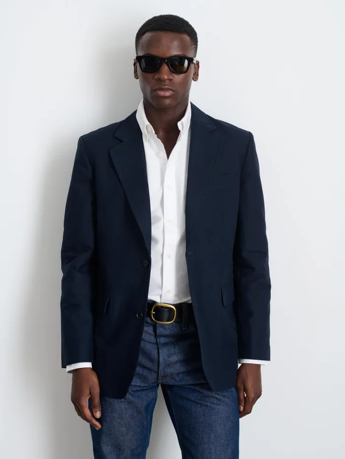 Alex Mill Suiting Blazers Men Grant Blazer In Cotton Twill Dark Navy