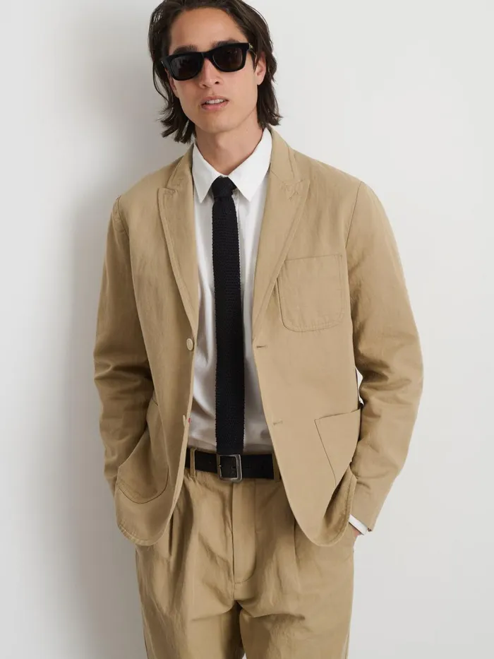 Alex Mill Suiting Blazers Men Mercer Blazer In Cotton Linen Khaki