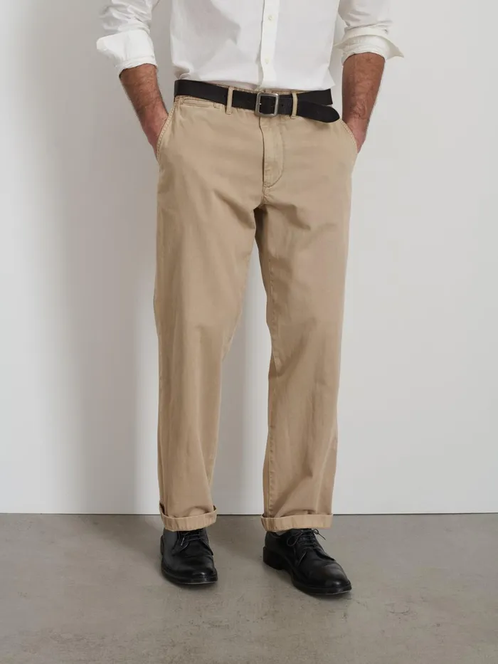 Alex Mill Suiting Blazers Men Straight Leg Pant In Vintage Washed Chino Faded Khaki