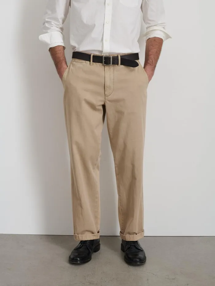 Alex Mill Suiting Blazers Men Straight Leg Pant In Vintage Washed Chino Faded Khaki