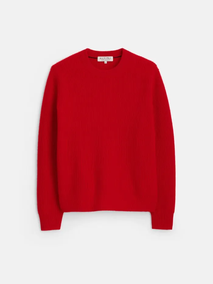 Alex Mill Sweaters Sweatshirts Men Jordan Sweater In Washed Cashmere Bright Red