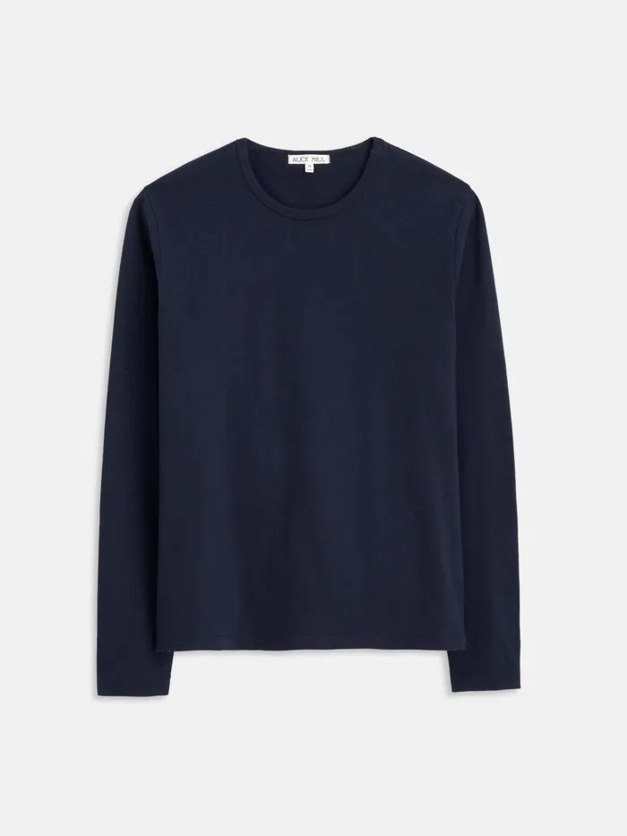 Alex Mill Tees Polos Men Standard LongSleeve TShirt In Slub Cotton Navy