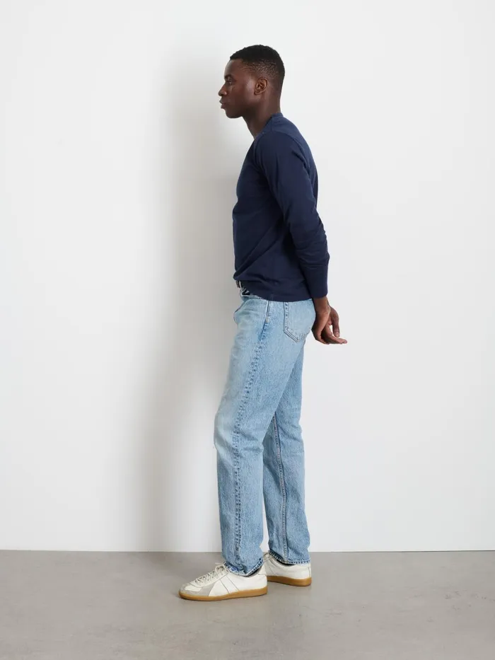Alex Mill Tees Polos Men Standard LongSleeve TShirt In Slub Cotton Navy