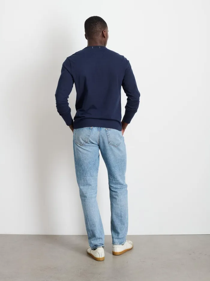 Alex Mill Tees Polos Men Standard LongSleeve TShirt In Slub Cotton Navy