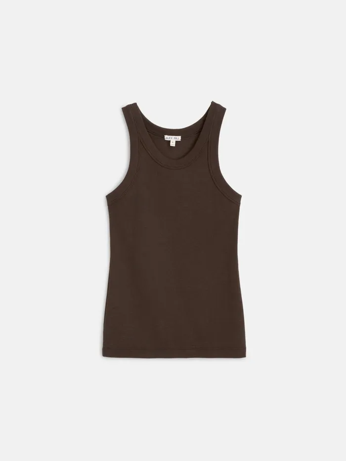Alex Mill Tees Tanks Women Everyday Rib Tank Roasted Bean