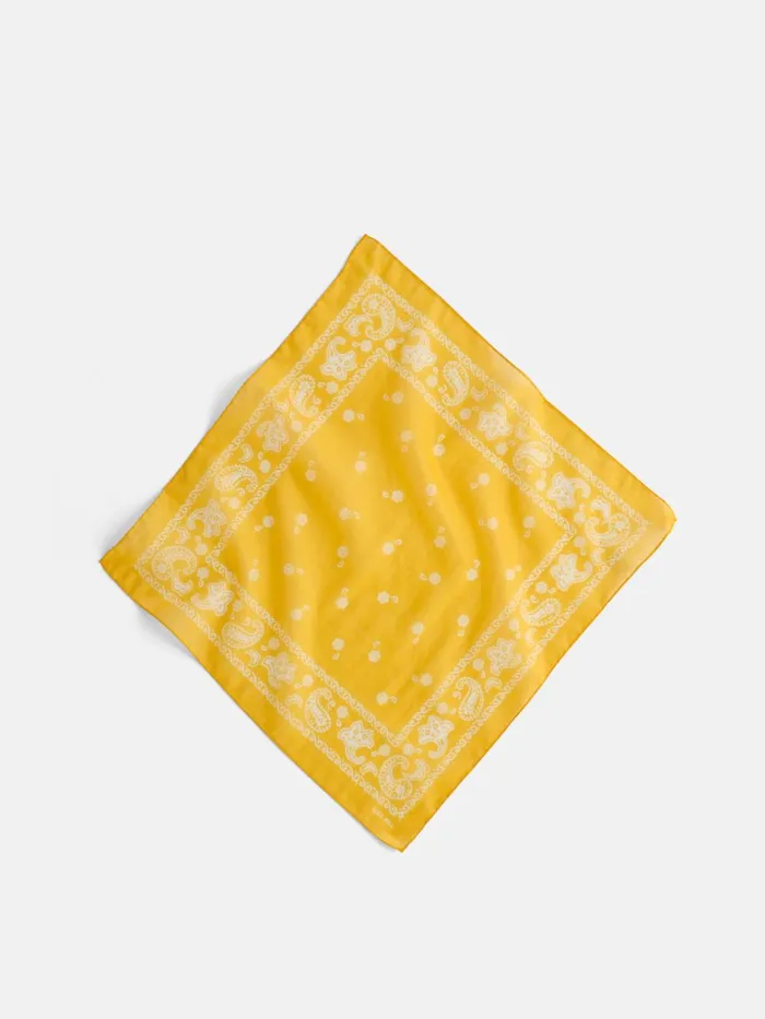 Alex Mill Women Cotton Bandana Yellowwhite