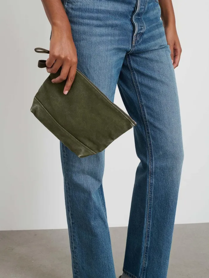Alex Mill Women The Perfect Canvas Pouch Military Olive